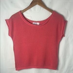 Roxy Ardene Pink Cuffed Sleeve Crop Top women size small cool summer fashion